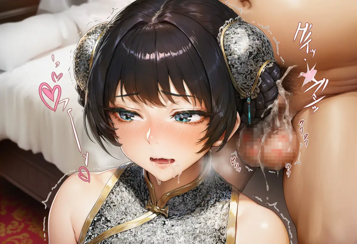 チャイナドレス美女にぶっかけ・髪コキ・独占射精 サンプル画像 4