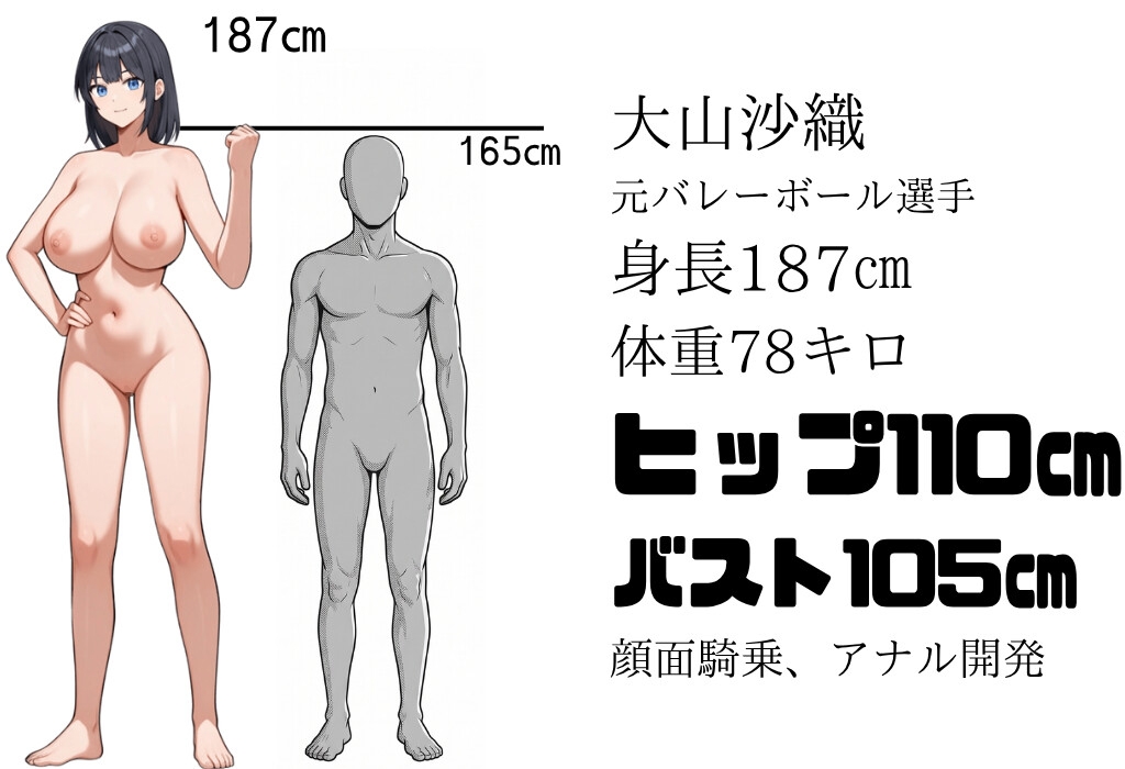 マゾ調教 高身長×逆レ○プバトル 勝てばセックス、負ければメスイキ 【放屁差分つき】女性優位 M男調教 ヒップ110cm 画像3
