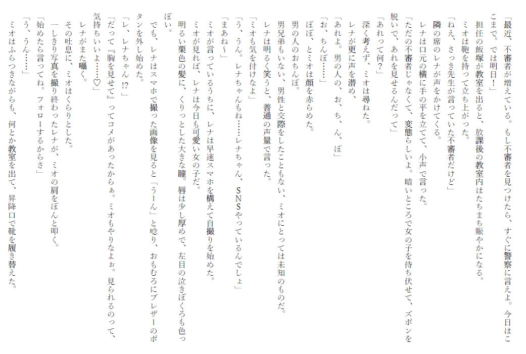 えっちに興味津々の女子高生が、不審者のおじさんにハアハアされて本当にえっちしちゃう話