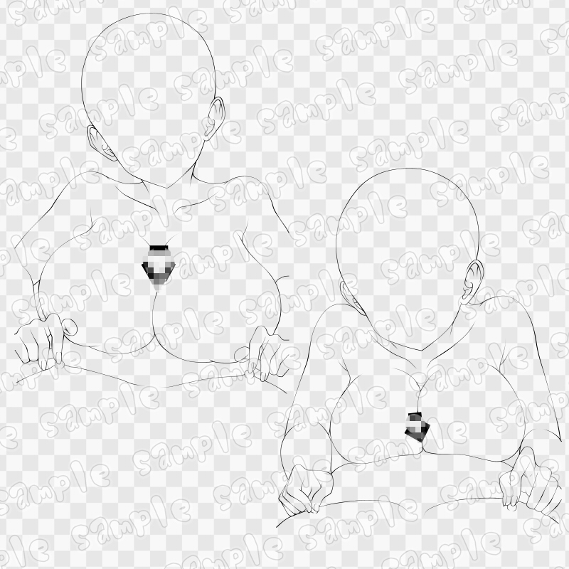 線画素材集[手]127