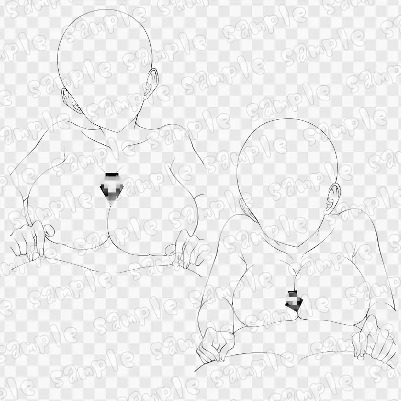 線画素材集[手]127 サンプル画像 3
