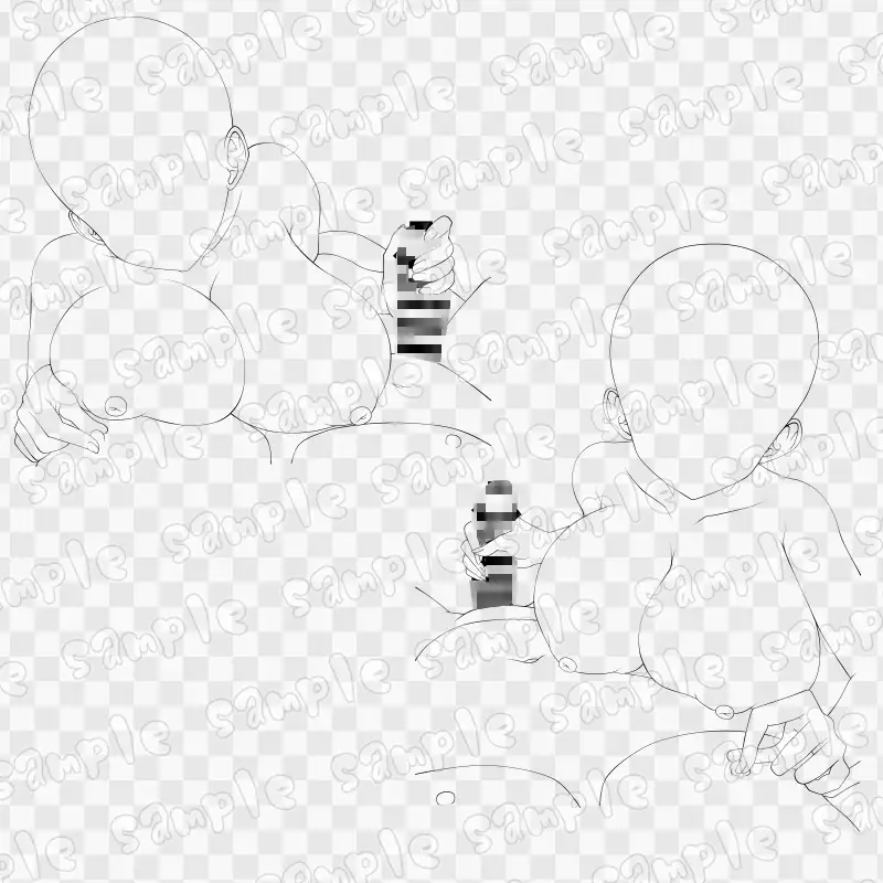 線画素材集[手]128 サンプル画像 3