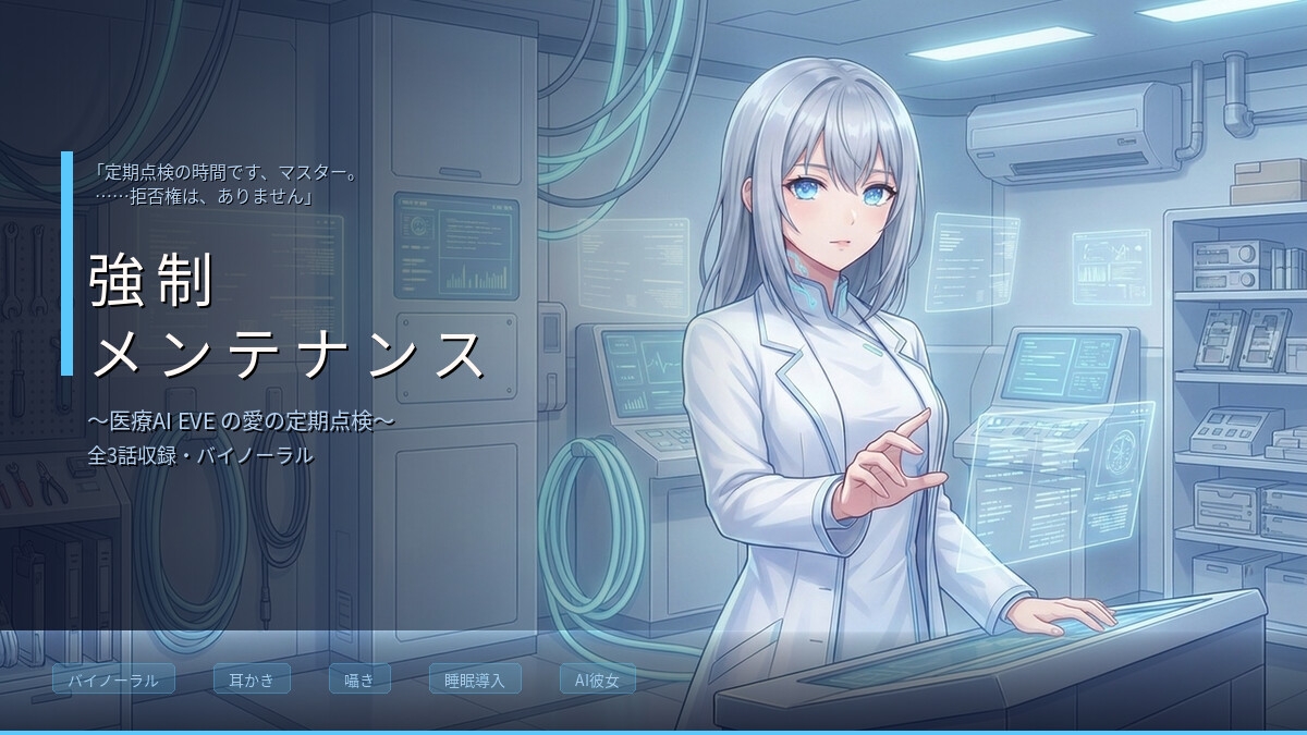 【バイノーラル】強○メンテナンス ～医療用管理AI・イヴの愛に侵された過剰ケア～ 全3話