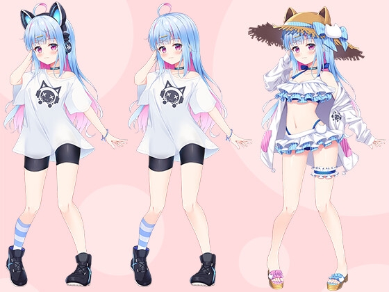 【立ち絵素材R18】 電波系美少女 フルセットPSDパック