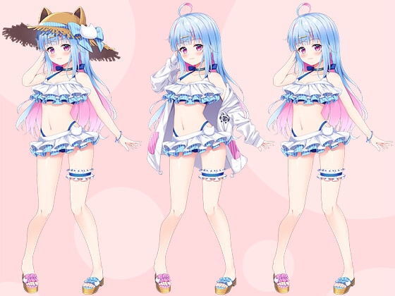 【立ち絵素材R18】 電波系美少女 フルセットPSDパック
