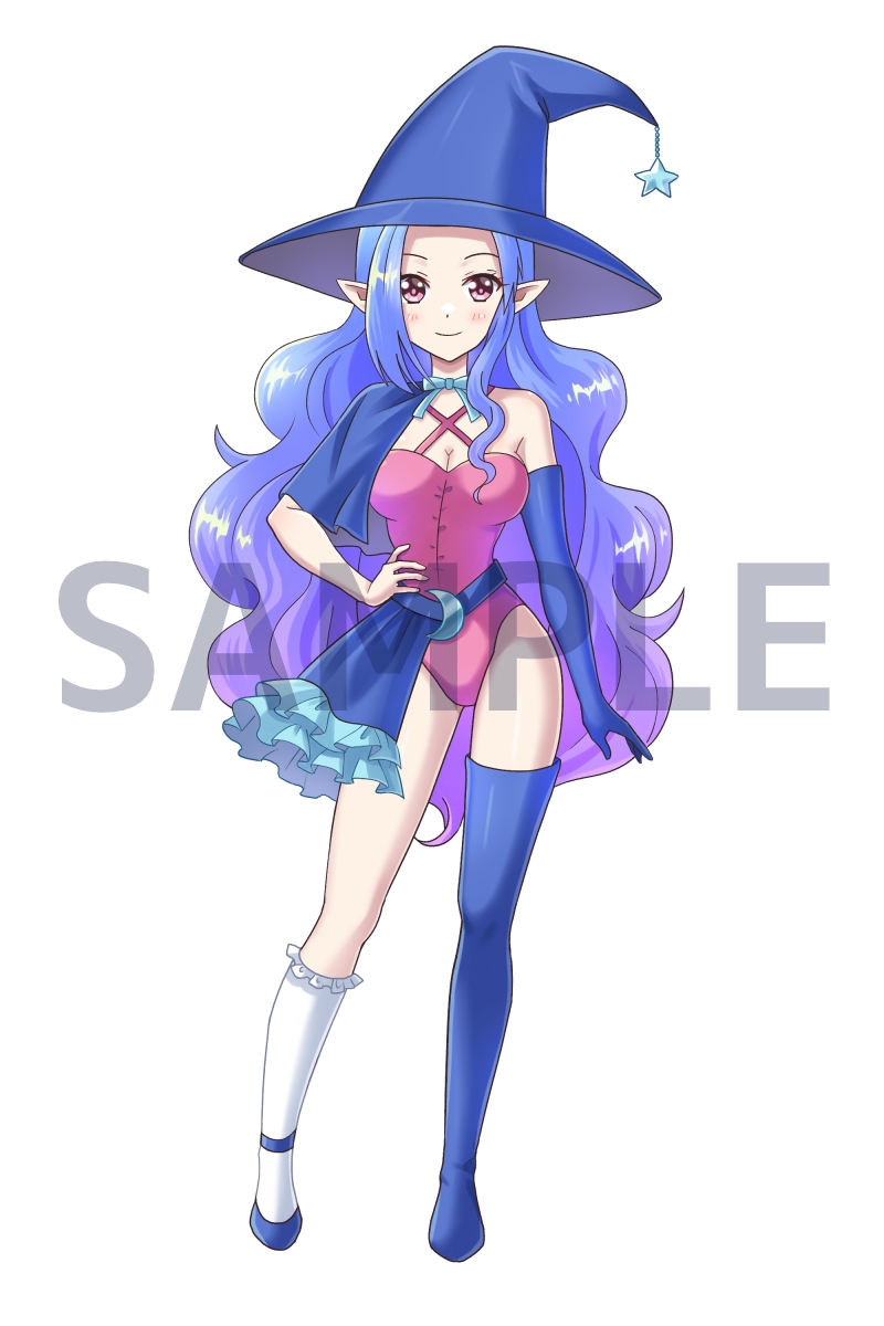 【立ち絵素材】魔女・エルフ耳の女性(差分あり)【表情5種】