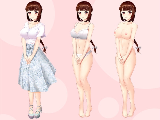 【立ち絵素材R18】 清楚系メガネの似合う女の子 フルセットPSDパック