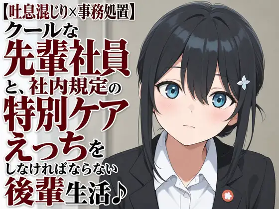 【吐息混じり×事務処置】クールな先輩社員と、社内規定の特別ケアえっちをしなければならない後輩生活♪ ジャケット画像