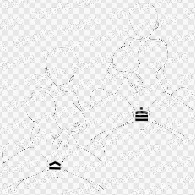 線画素材集[手]132