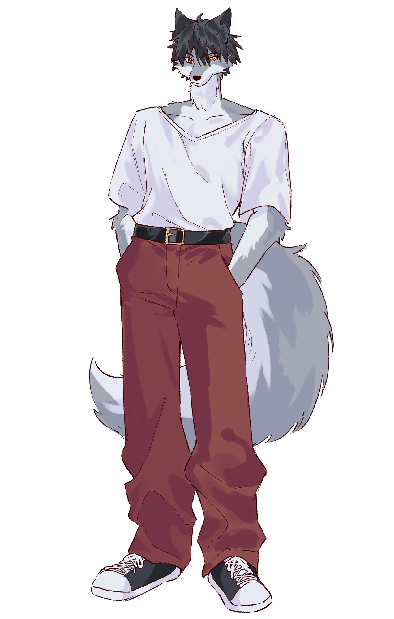 ケモ狼お兄さん立ち絵