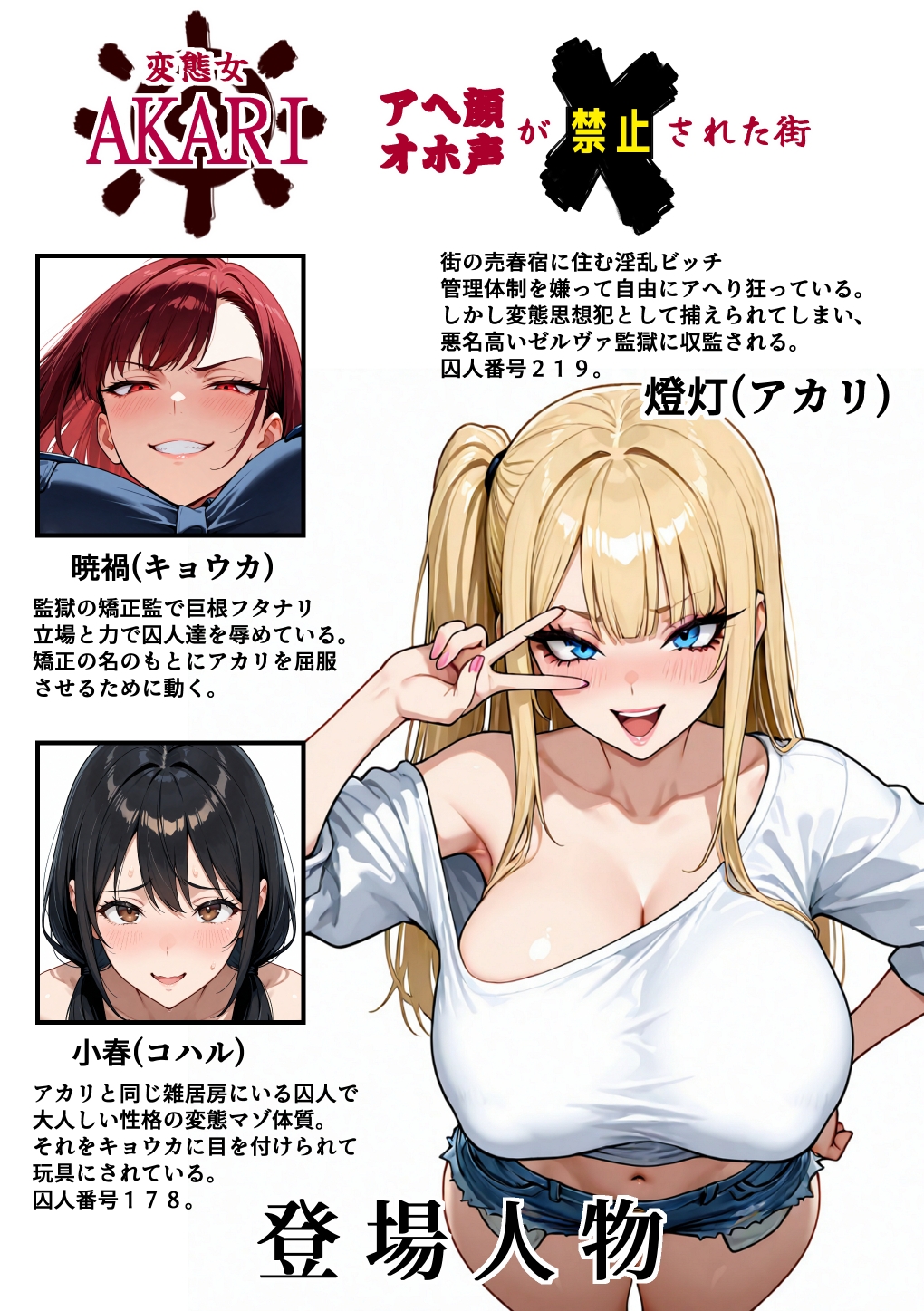 変態女AKARI・アヘ顔オホ声が禁止された街(前編・監獄編) サンプル2