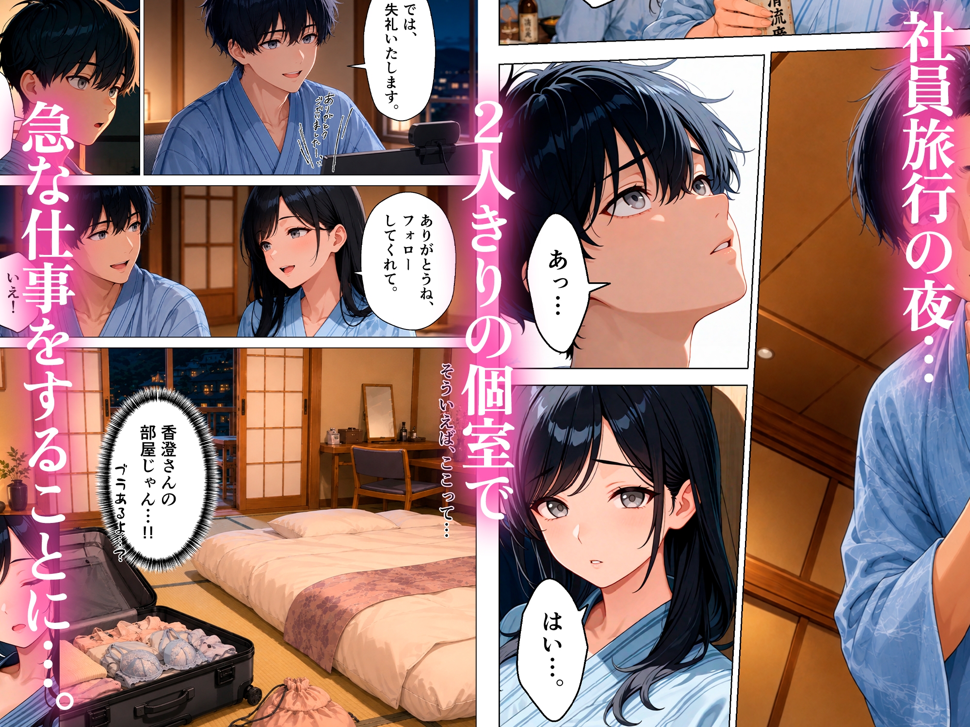 人妻上司と社員旅行でイチャラブセックスした話 サンプル3
