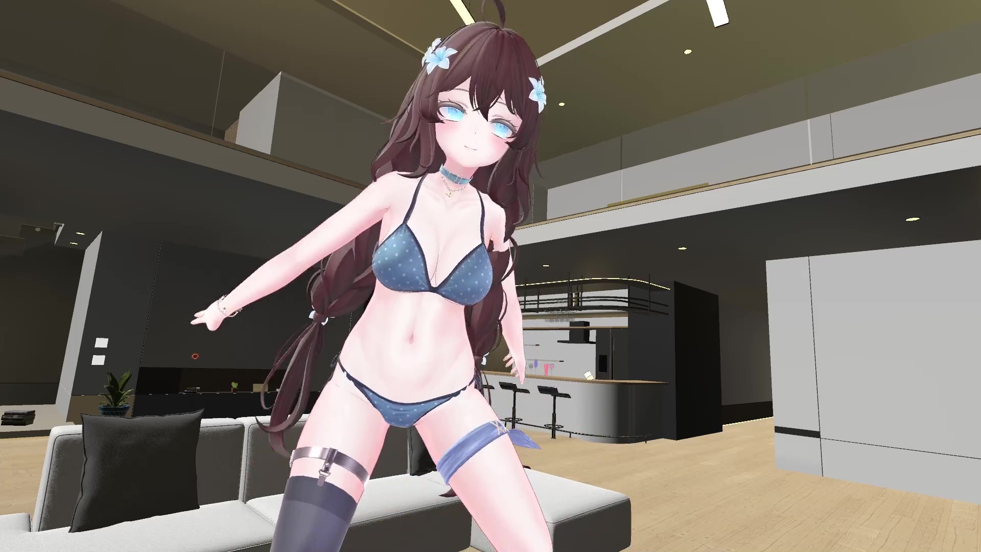 【ChilloutVR】連動フルトラ！100Pで10回スクワットしたよ！！井栗まろん