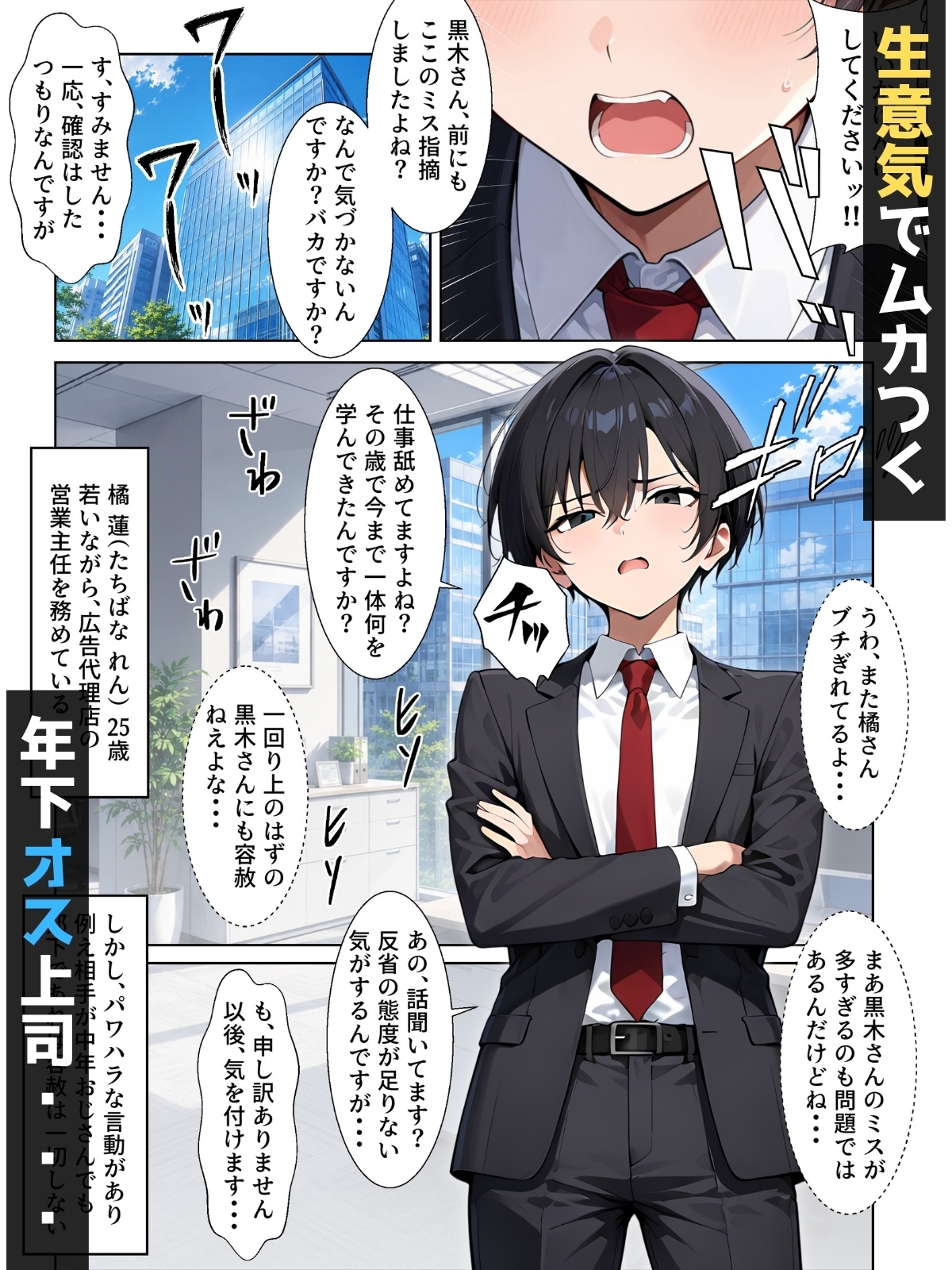【男の娘×催●】~Z世代のムカつく年下オス上司を常識改変~ サンプル1