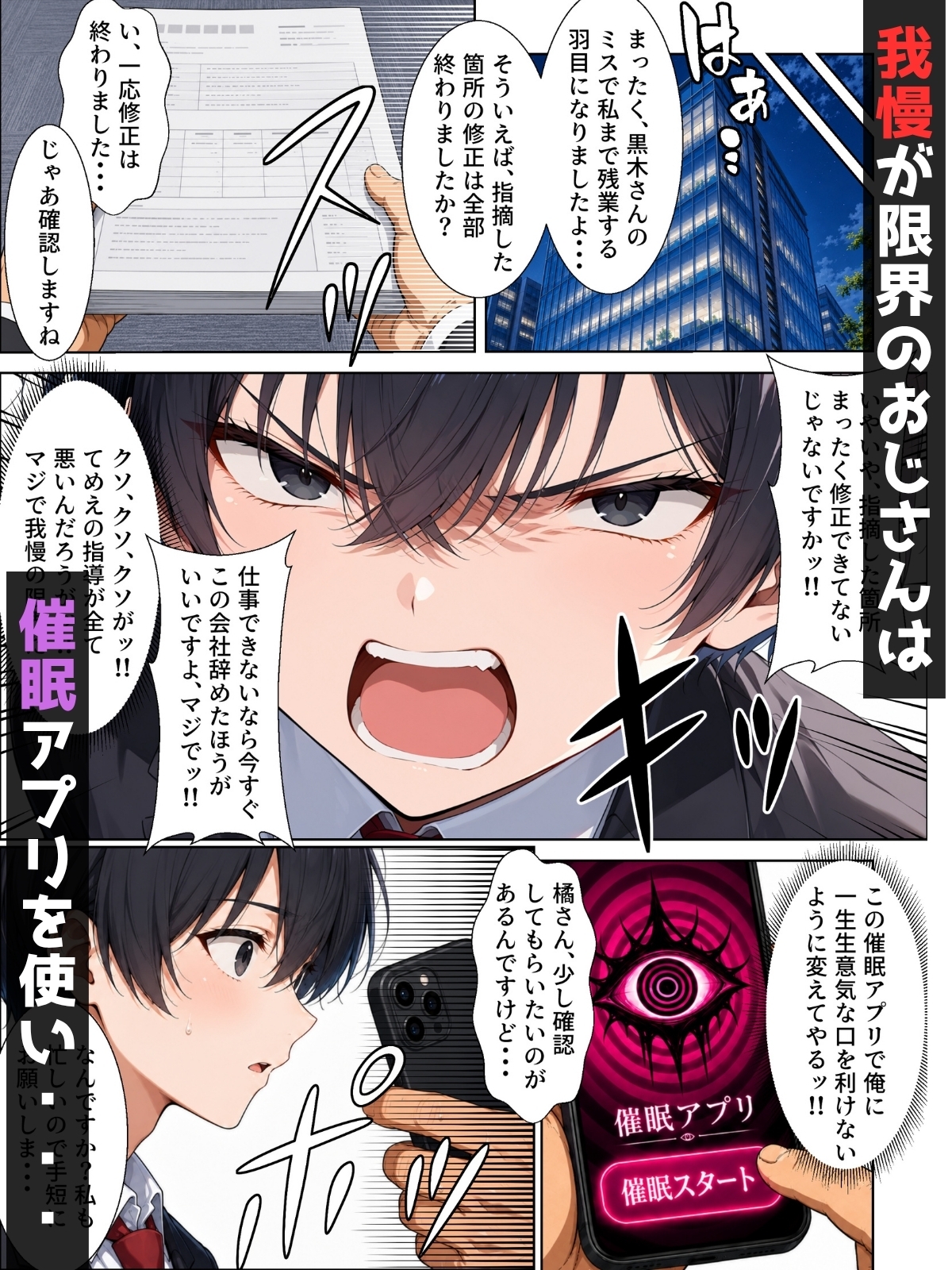 【男の娘×催●】~Z世代のムカつく年下オス上司を常識改変~ サンプル2