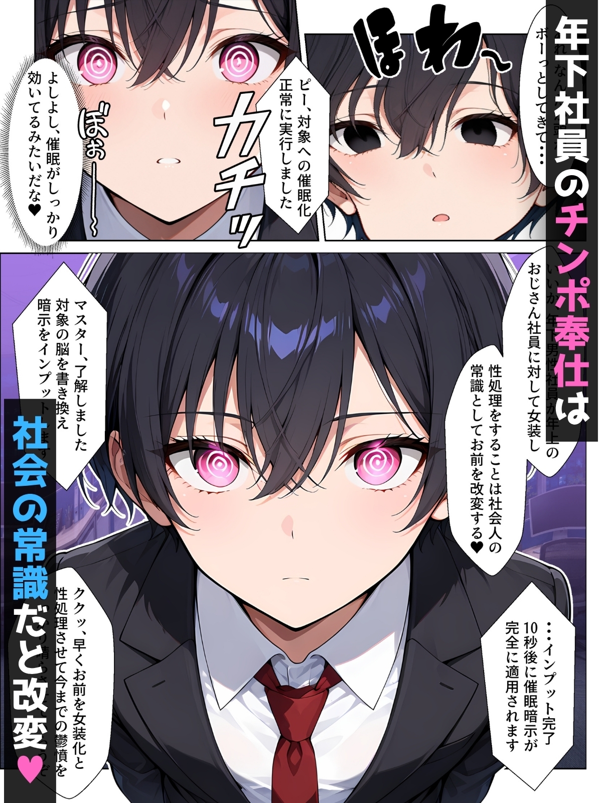 【男の娘×催●】~Z世代のムカつく年下オス上司を常識改変~ サンプル3