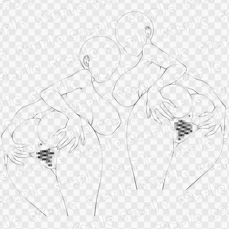 線画素材集[手]135 サンプル画像 2