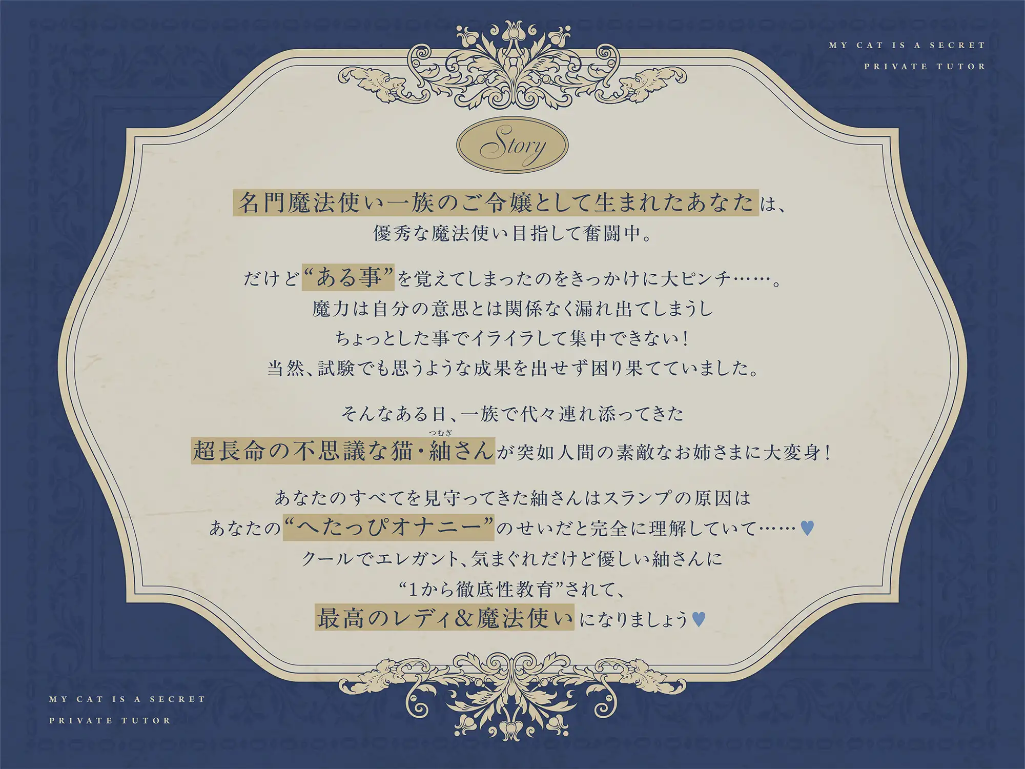 【甘サド徹底性教育×甘やかし】長命クール姉猫つむぎさんの極上とろあま性的実技指導~あなたを溺愛するうすほそお姉さま猫と性教育&魔導ダンジョン攻略する百合音声~ サンプル画像2