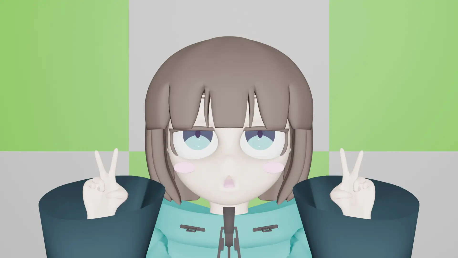 3Dモデル か○かま先生 サンプル画像 4