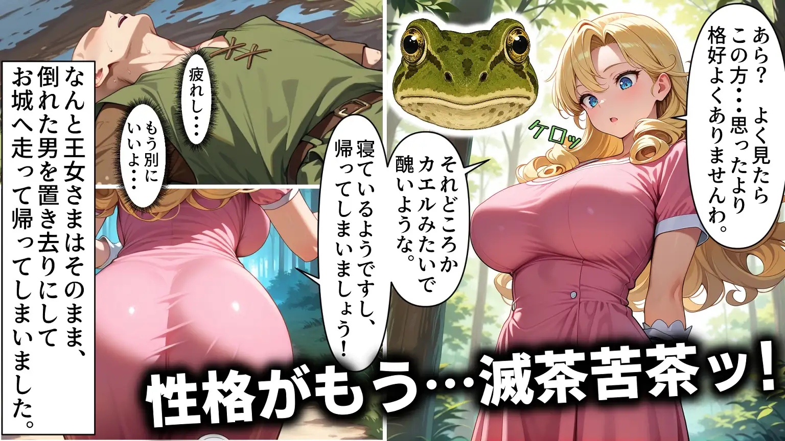 えろ童話『純金の鞠と蛙化王女様』 サンプル画像 3