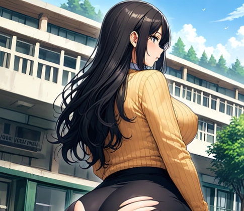 タイトスカート尻破れ
