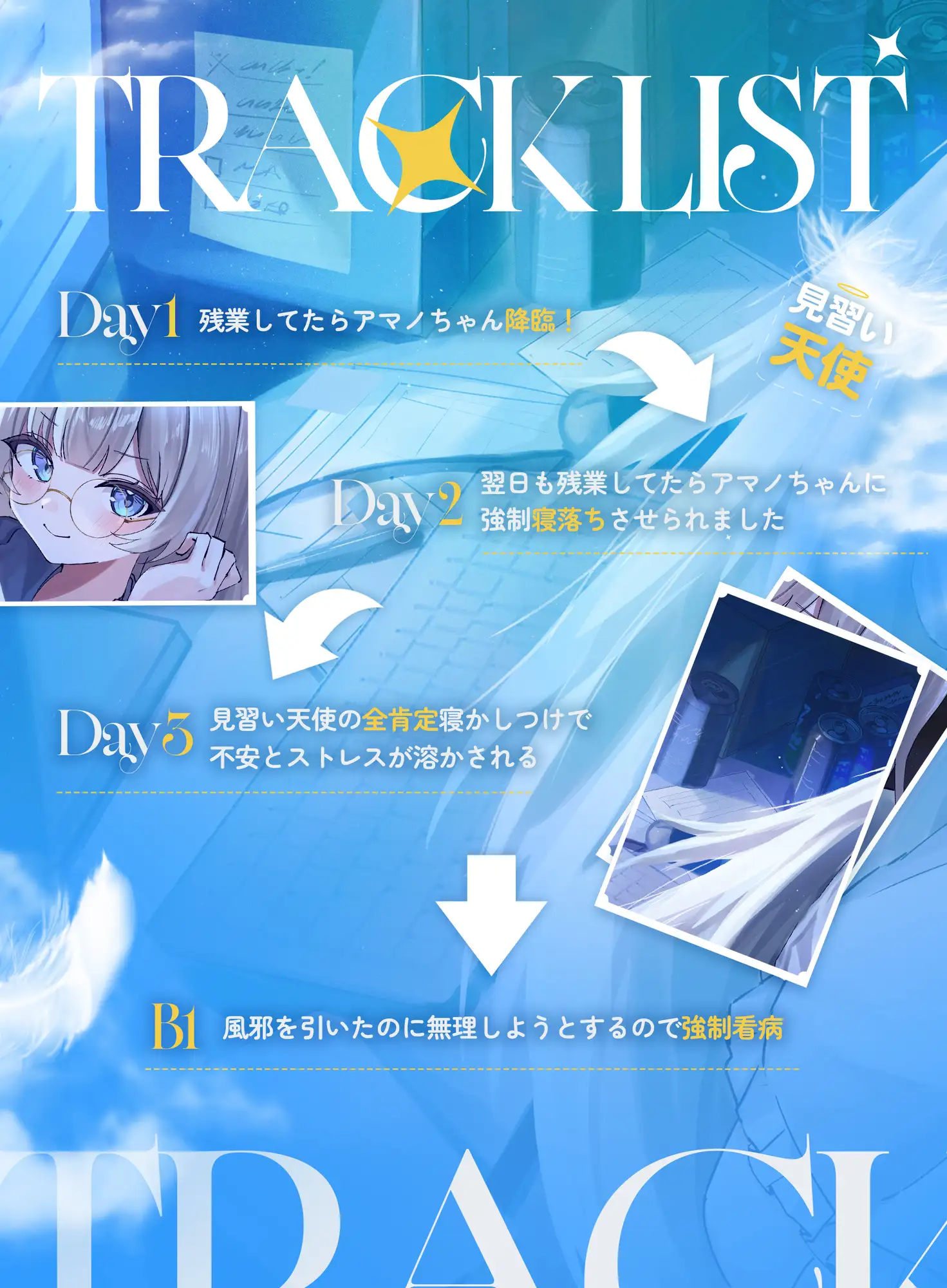 アマノちゃんは癒したい！！『天使見習いアマノちゃんは、あなたの疲れを見過ごせない！』 サンプル画像 4