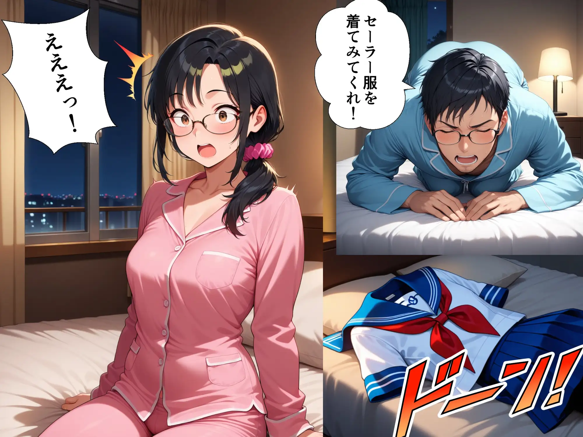 妻にセーラー服を着せて縛ってみた サンプル画像 3