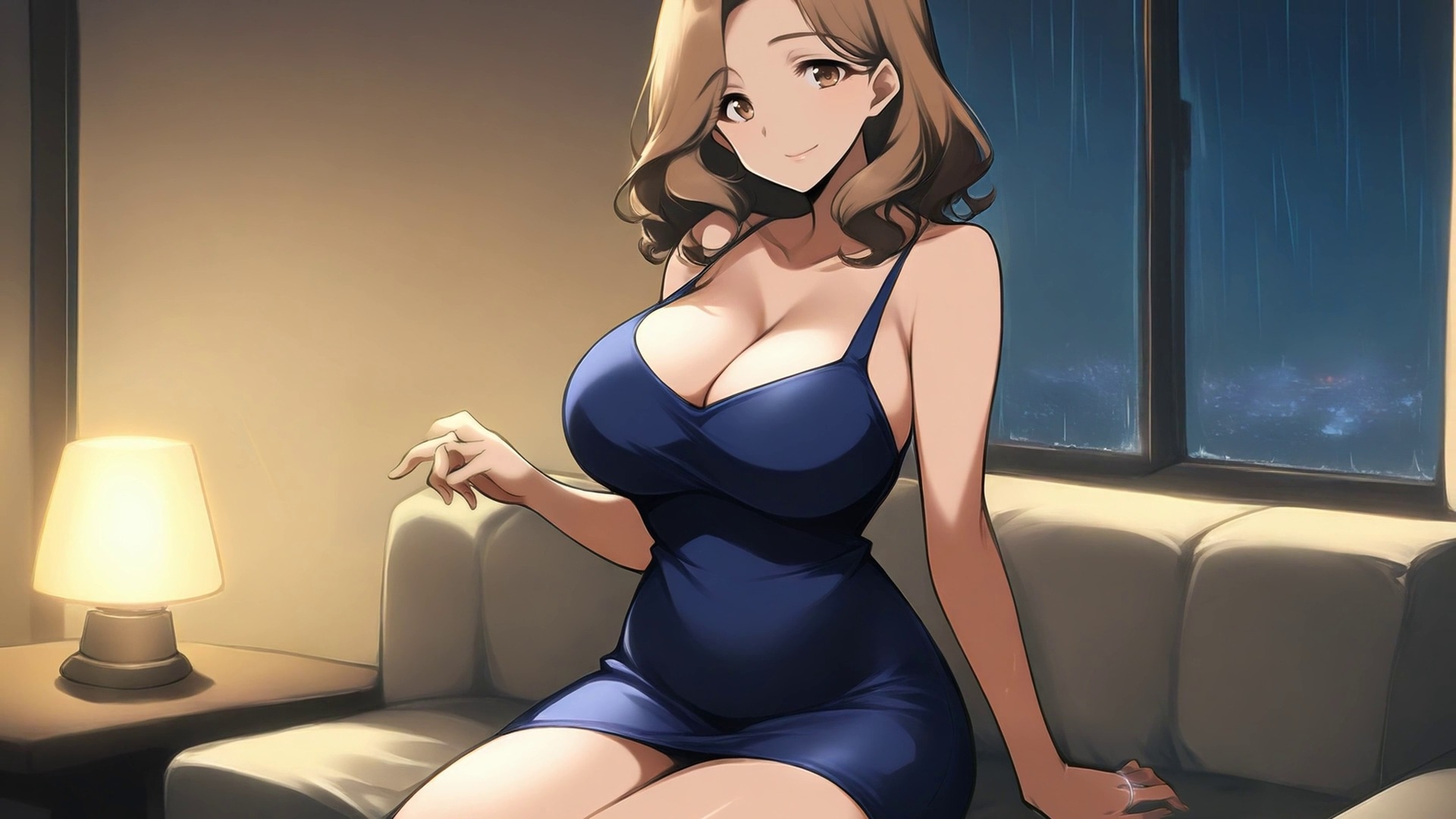 隣の人妻お姉さんと雨の夜 ── 夫の単身赴任中、指輪つけたまま甘々中出し【声つきアニメ】 サンプル2