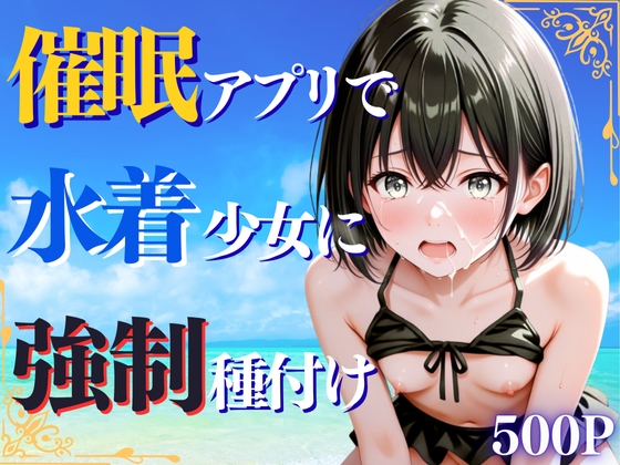 催◯アプリで水着少女に強◯種付け