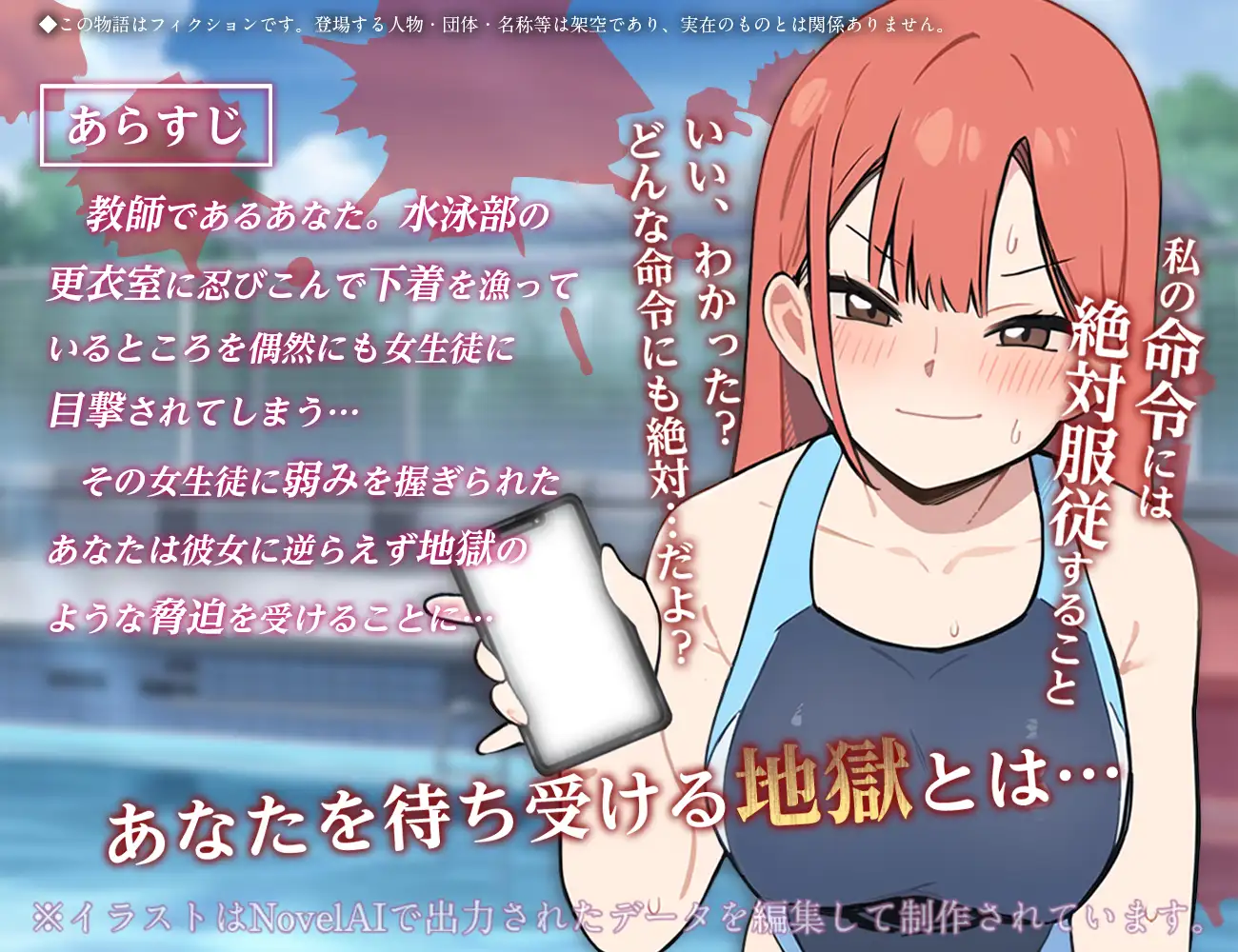 水泳部員の生徒による脅迫マゾいじめ サンプル画像 2