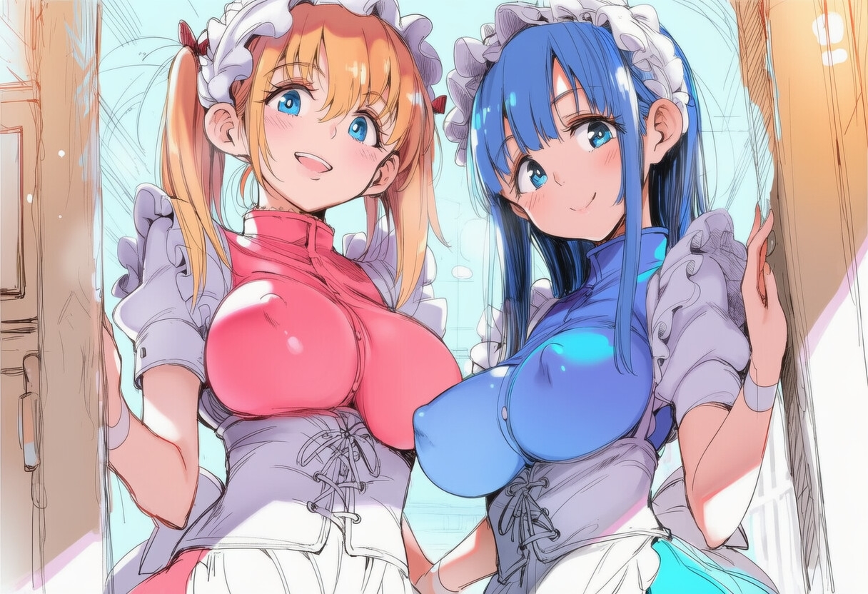 巨乳メイド喫茶ミルク増長中 画像1