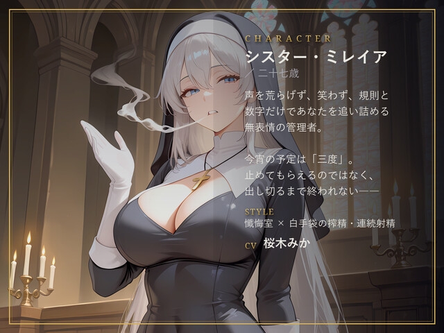 【無表情シスター×搾精】三度、浄化いたします。