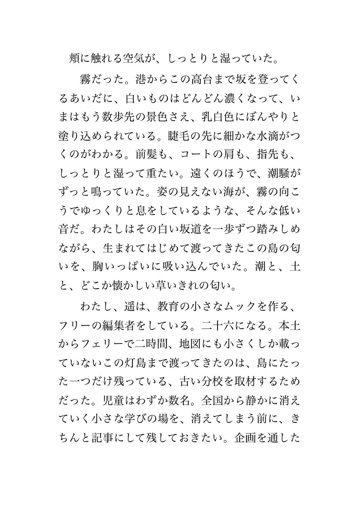 濃霧で連絡船が欠航し帰れなくなった離島の分校で、無口な若い赴任教師と一晩二人きり、灯りの乏しい宿直室で身を寄せ合ううちに朝まで奥に注がれたフリー編集者の話 画像1