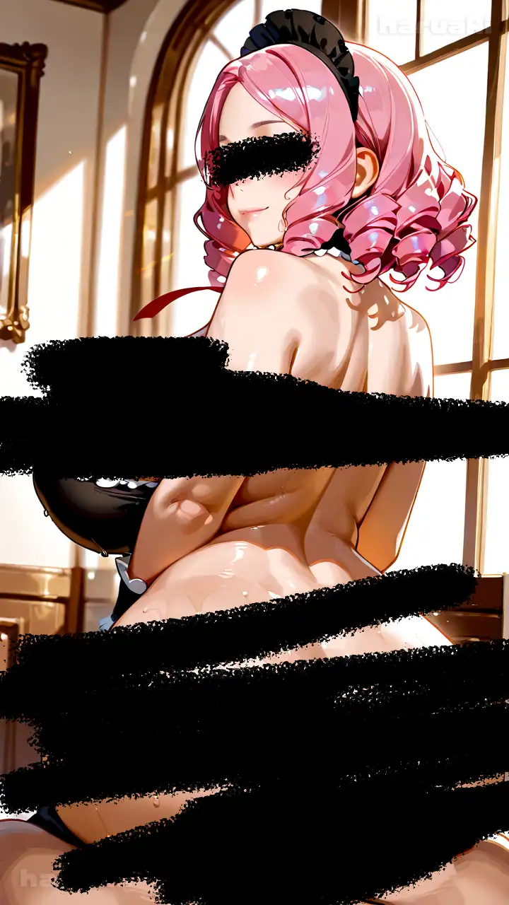【AIアニメ巨乳美女写真集】Vol.18巨乳メイドの七海ママ、娘に隠れてお裾分けご奉仕 サンプル画像 2