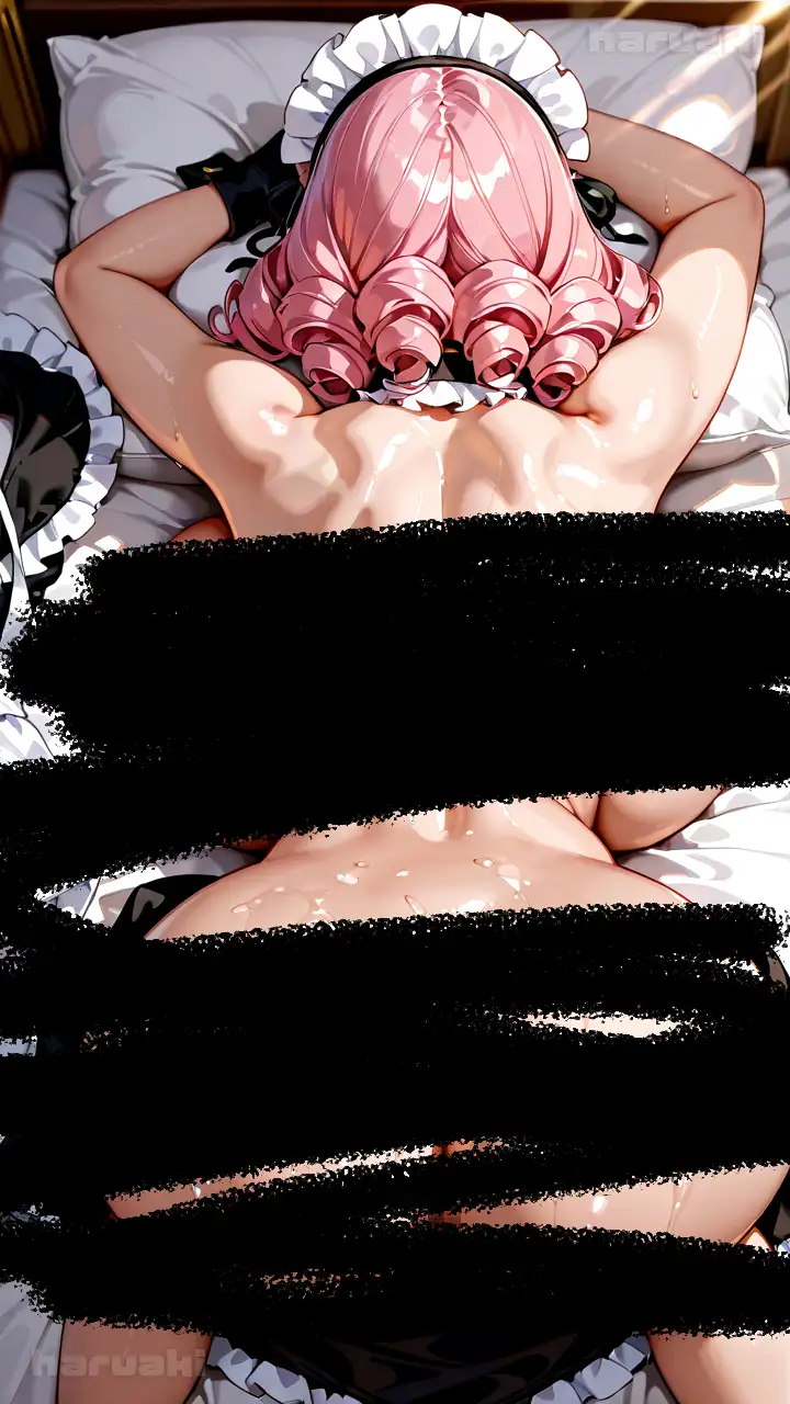 【AIアニメ巨乳美女写真集】Vol.18巨乳メイドの七海ママ、娘に隠れてお裾分けご奉仕 サンプル画像 4