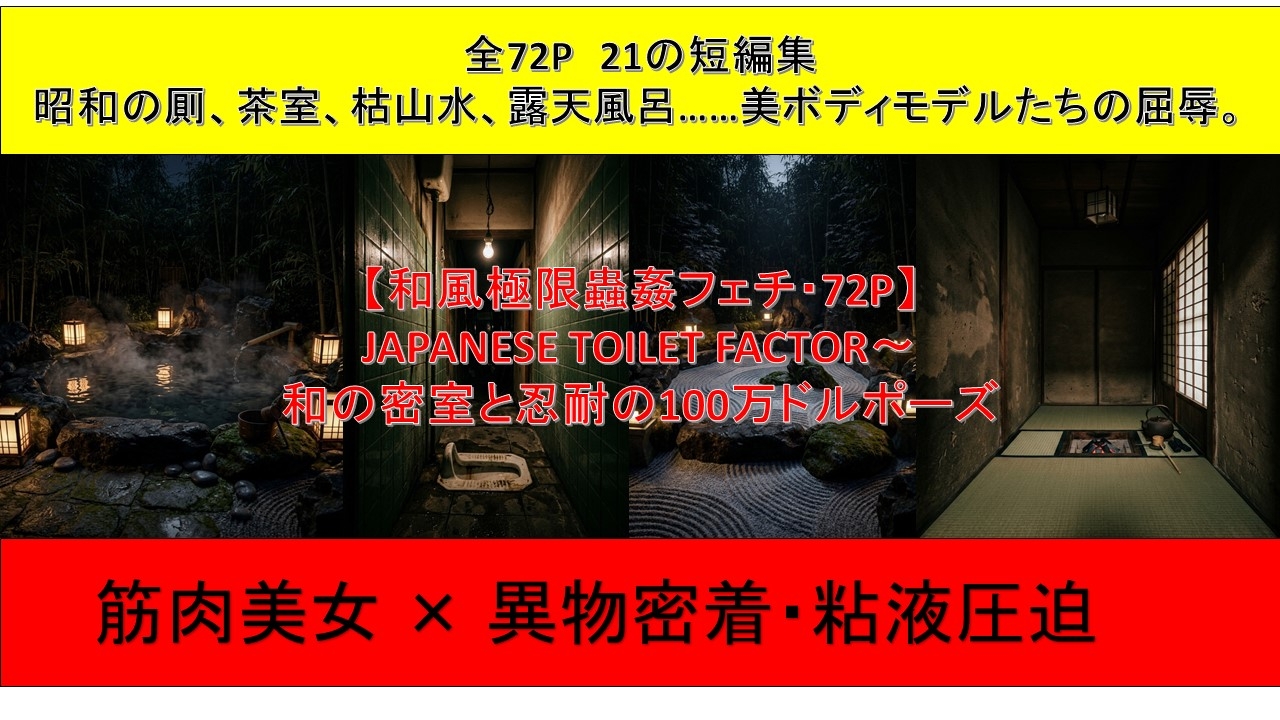 【和風極限蟲○フェチ・72P】 JAPANESE TOILET FACTOR〜 和の密室と忍耐の100万ドルポーズ