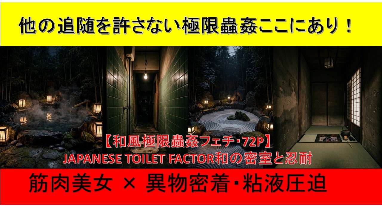 【和風極限蟲○フェチ・72P】 JAPANESE TOILET FACTOR〜 和の密室と忍耐の100万ドルポーズ