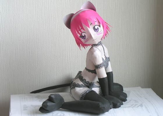 猫耳さんペーパークラフト