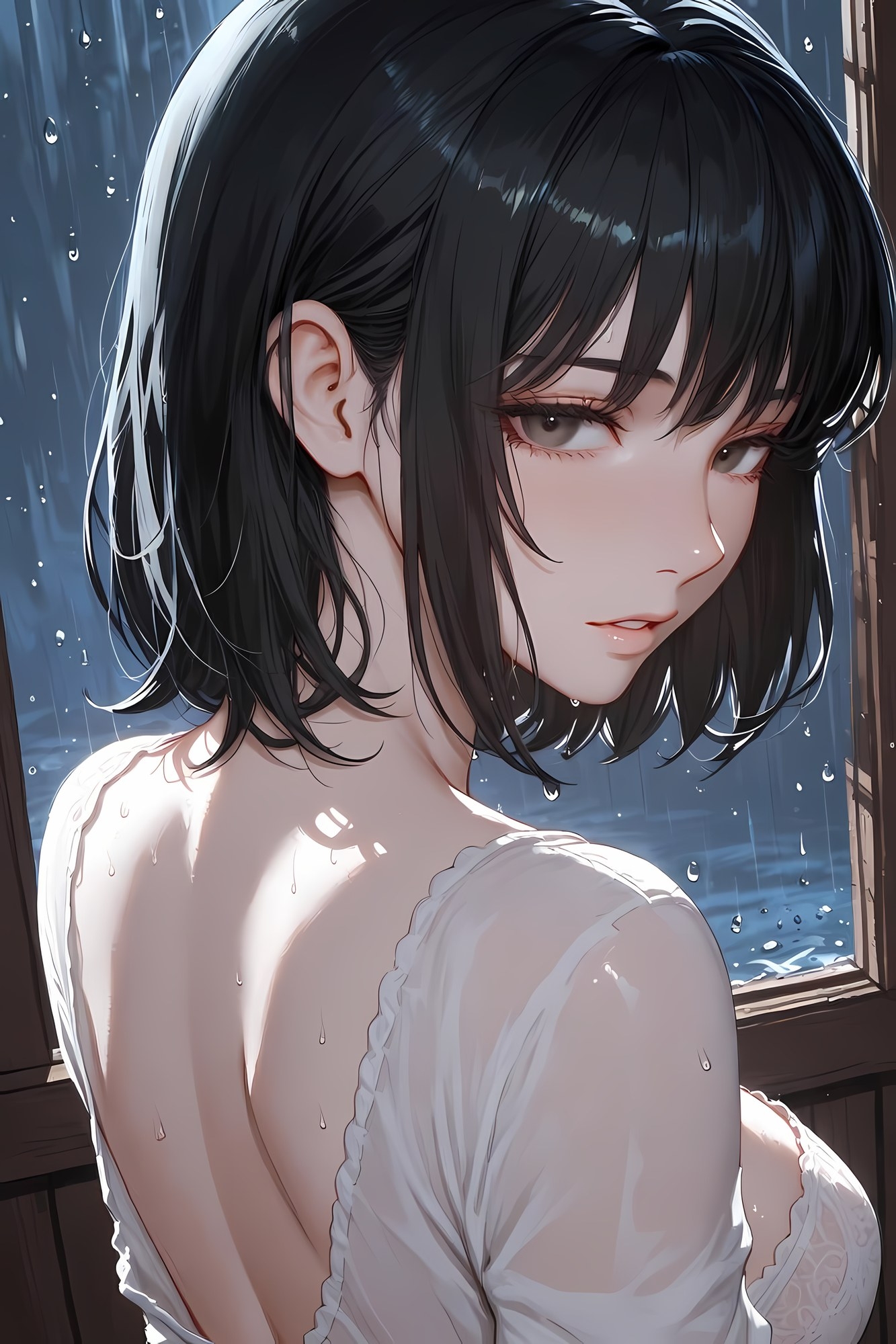 【隣人妻×主従】隣人妻の素顔は、雨宿りの夜だけのもの