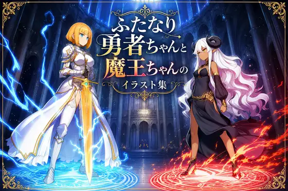 ふたなり勇者ちゃんと魔王ちゃんのイラスト集 ジャケット画像