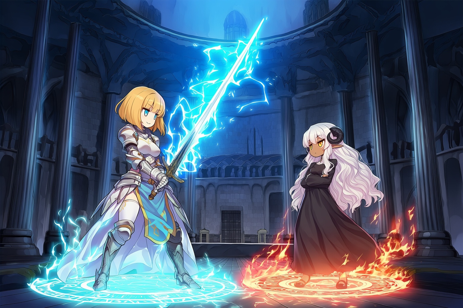 ふたなり勇者ちゃんと魔王ちゃんのイラスト集 画像2