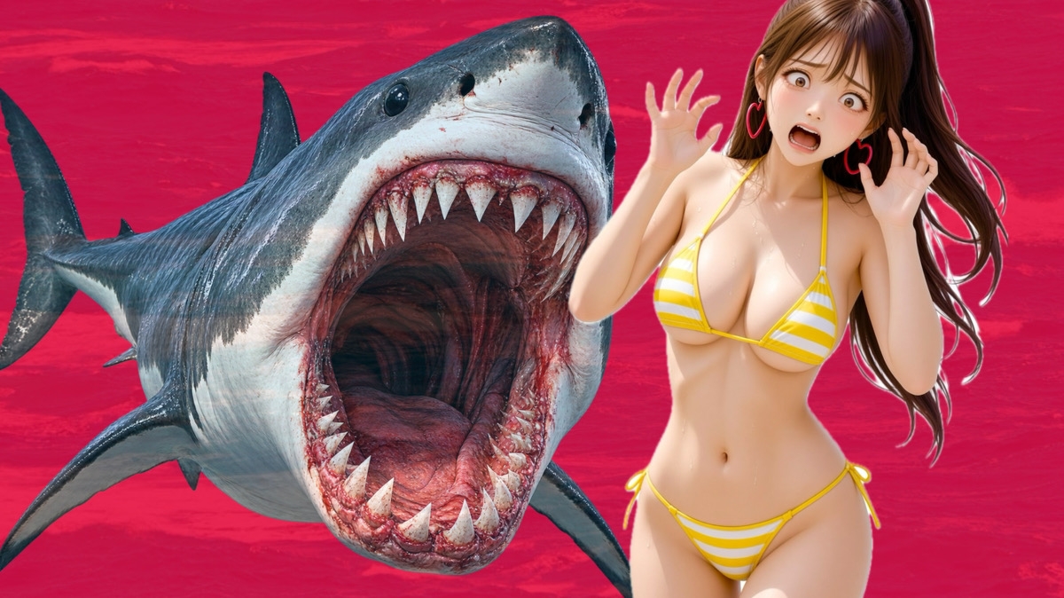 雌肉捕食!少女や美女たちがサメに喰われる話 人喰いモンスターがとにかく少女や若い女を喰いまくるvore捕食作品