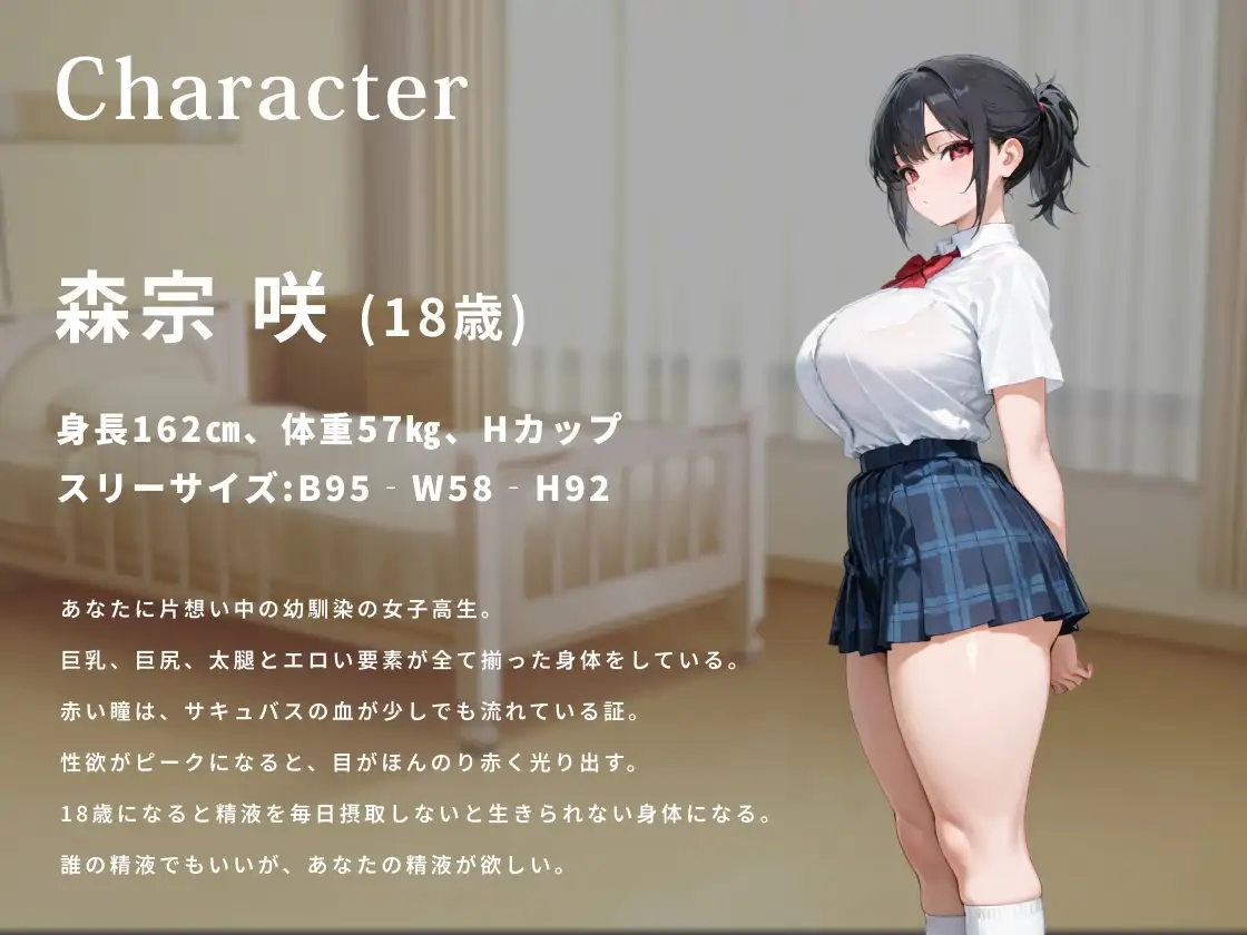 爆乳サキュバスの幼馴染は僕の精液を毎日摂取しないと死んでしまうそうです サンプル画像 2