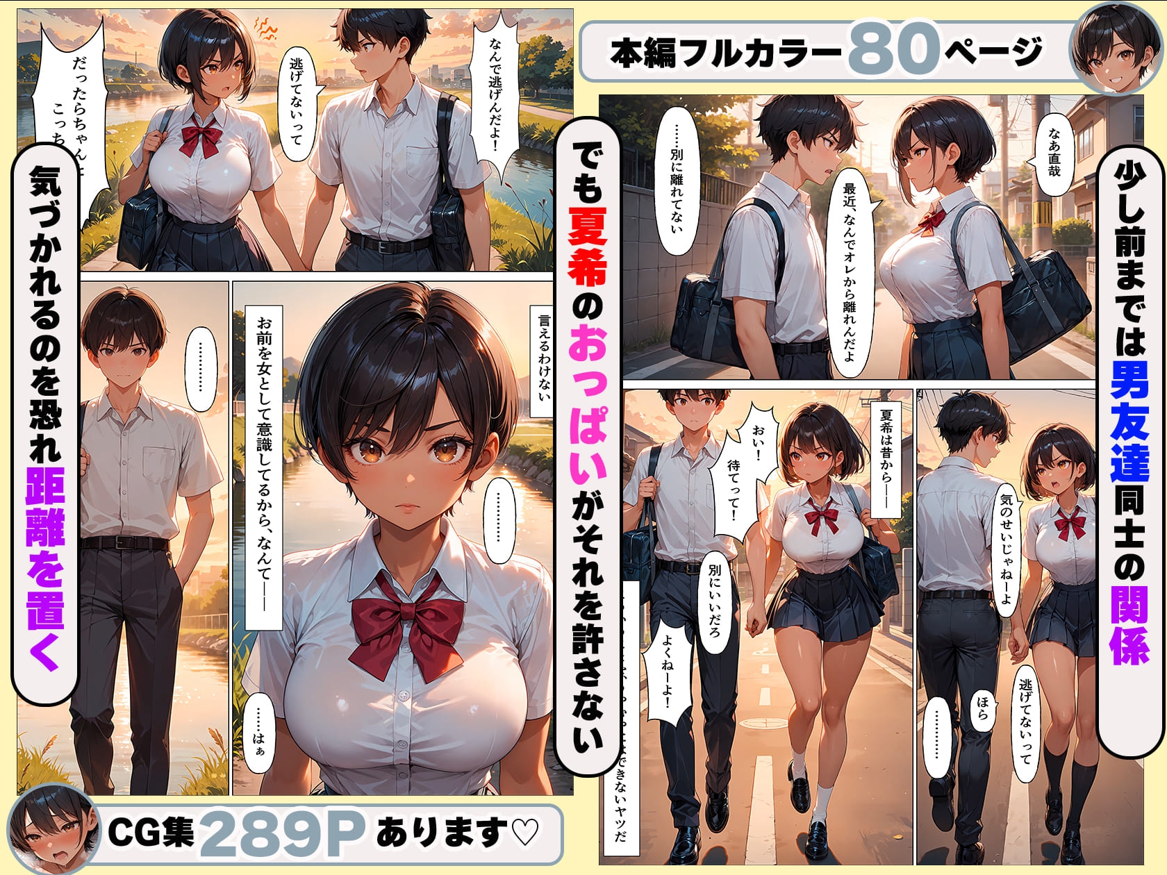 ボーイッシュな幼馴染とラッキーハプニングで初めてのイチャラブSEX サンプル4