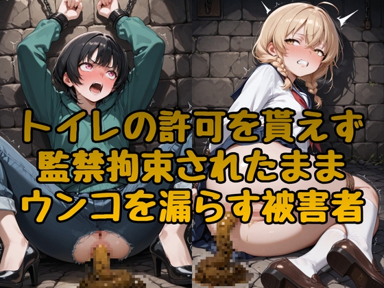 トイレの許可を貰えず監禁拘束されたままウンコを漏らす被害者