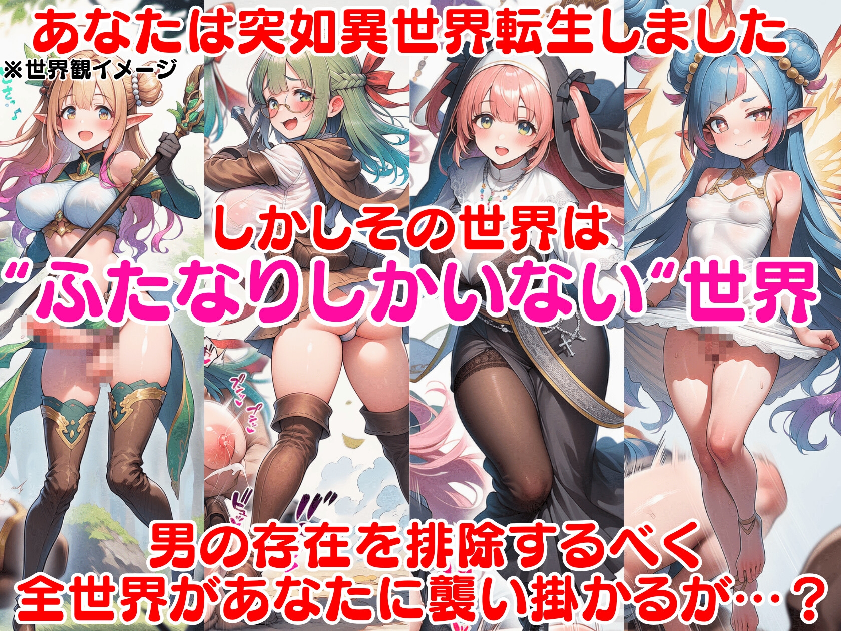 ふたなり即堕ち異世界転生~ふたなりだらけの世界をチンポで征服します~ 画像1
