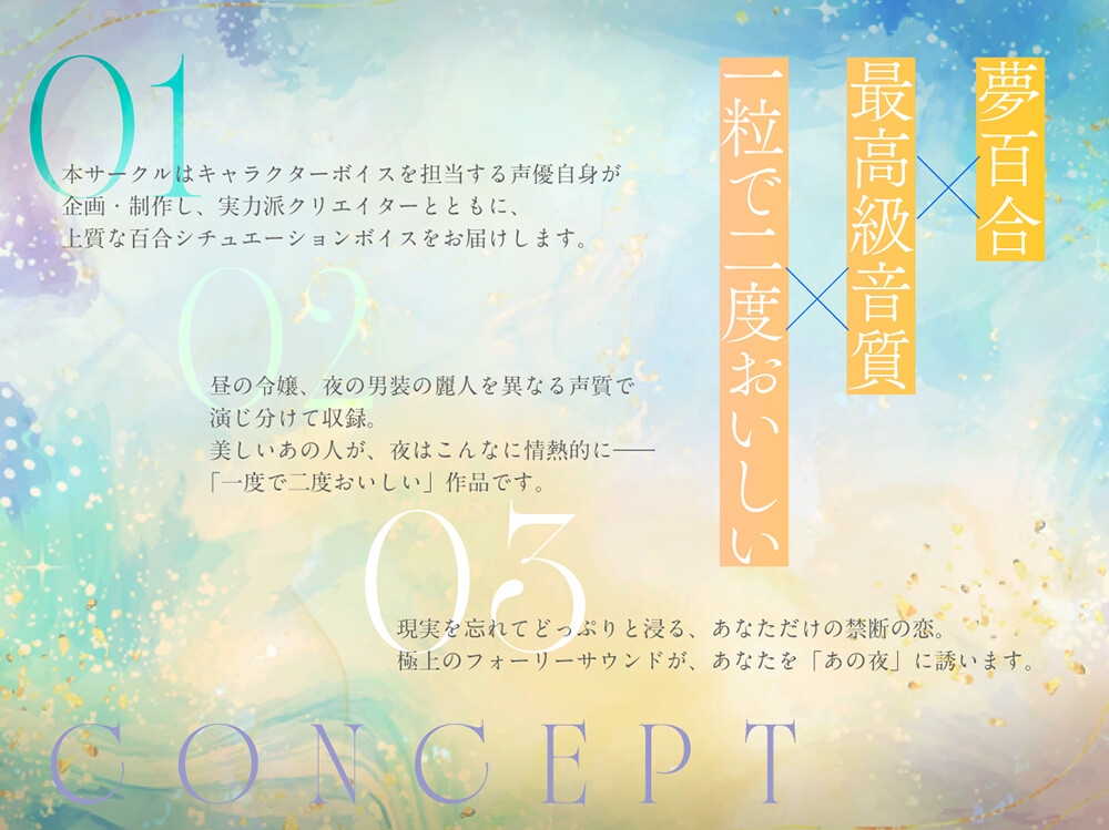 【夢百合×大正男装×甘嫉妬いじめ】麗人夜想 【最高級音質◆プレミアム没入体験】のサンプル画像 2