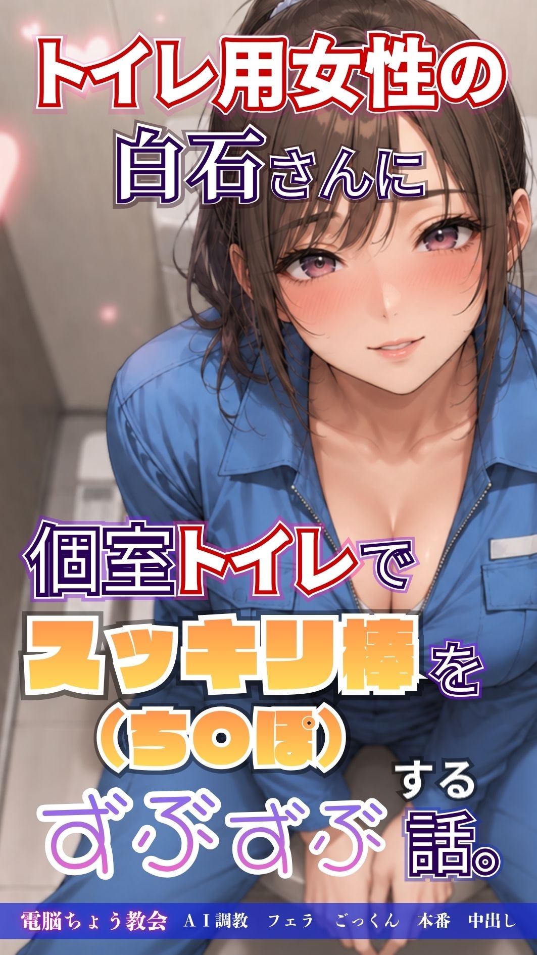 トイレ用女性の白石さんに個室トイレでスッキリ棒(ち〇ぽ)をずぶずぶする話。