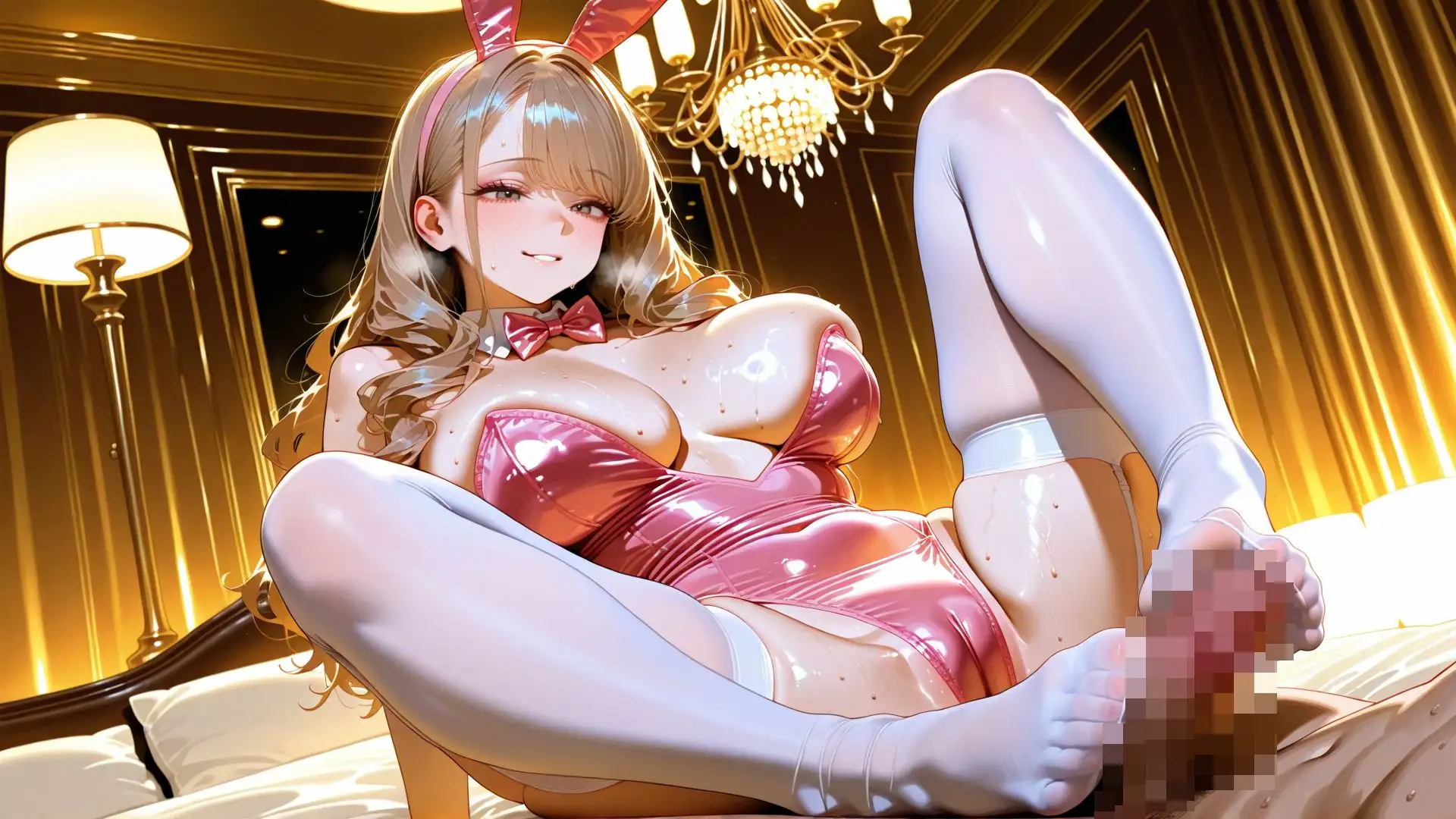 【4K】爆乳JKにバニーガールのコスプレさせて濃厚中出しセックス サンプル画像 2