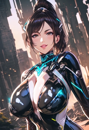 【R18】近未来的なコスチュームの美女たち